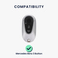 kwmobile Car Key Cover compatible with Mercedes Benz 3-Button Smart Car Key - Silicone Cover Case