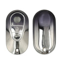 kwmobile Autoschlüssel Hülle kompatibel mit Mercedes Benz 3-Tasten Smart Autoschlüssel - Schlüsselhülle Silikon Cover - Dunkelgrau Silber Dunkelgrau  [dsg05]