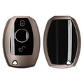 kwmobile Autoschlüssel Hülle kompatibel mit Mercedes Benz 2-Tasten Autoschlüssel (nur Keyless Go) - Schlüsselhülle Silikon Cover - Schwarz matt Schwarz Schwarz matt  [dsg01]