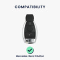 kwmobile Car Key Cover Compatible with Mercedes Benz 2-Button Car Key (Keyless Go Only) - Silicone Protective Case