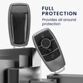 kwmobile Car Key Cover Compatible with Mercedes Benz Smart Key (Keyless Only) - Silicone Protective Case