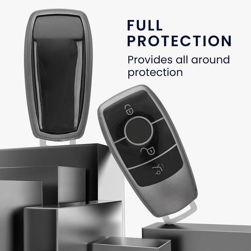 kwmobile Car Key Cover Compatible with Mercedes Benz Smart Key (Keyless Only) - Silicone Protective Case