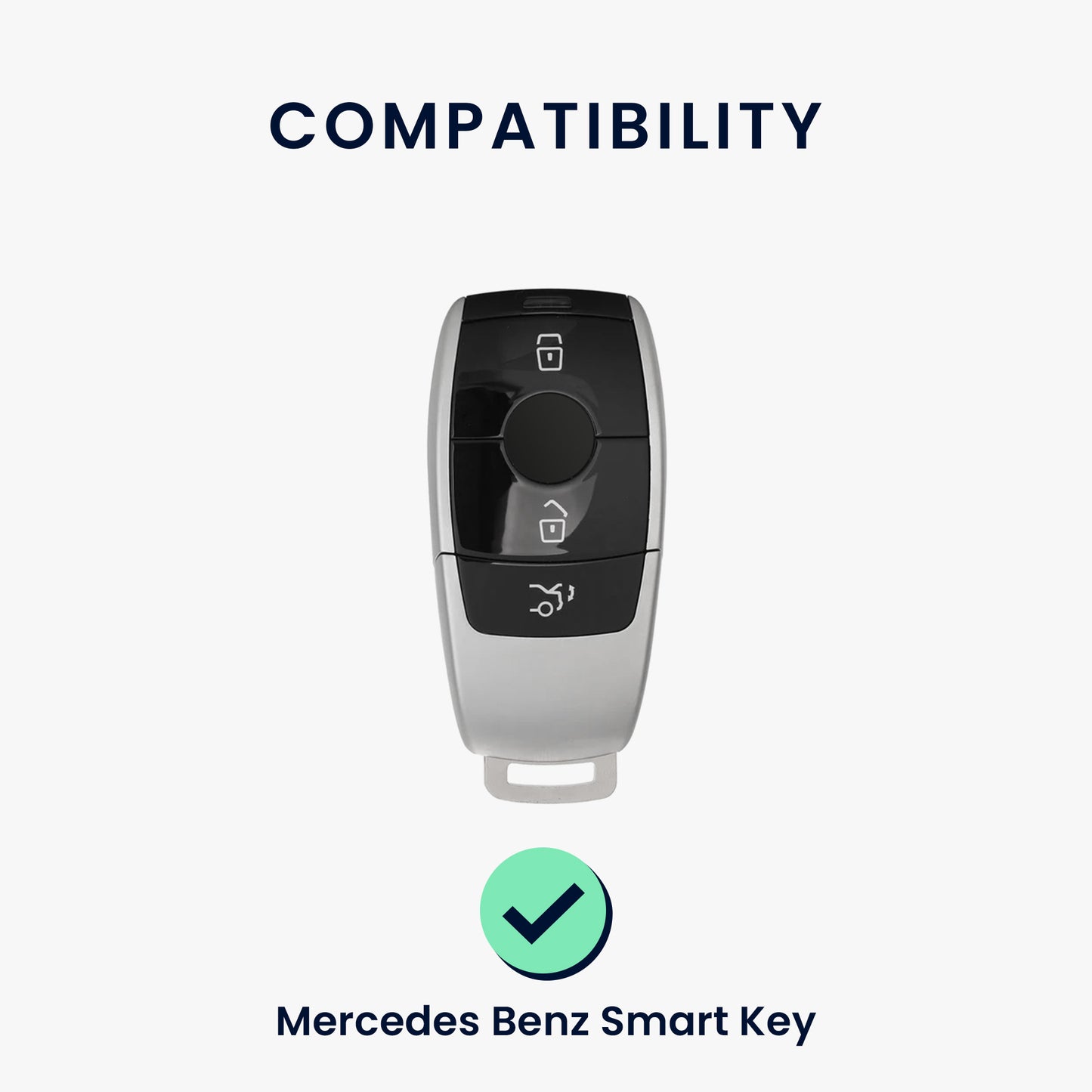 kwmobile Car Key Cover Compatible with Mercedes Benz Smart Key (Keyless Only) - Silicone Protective Case