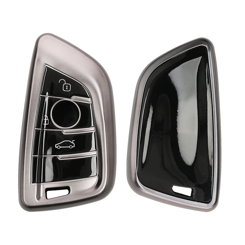 kwmobile Autoschlüssel Hülle kompatibel mit BMW 3-Tasten Smart Key Autoschlüssel - Schlüsselhülle Silikon Cover - Schwarz matt Schwarz Schwarz matt  [dsg01]