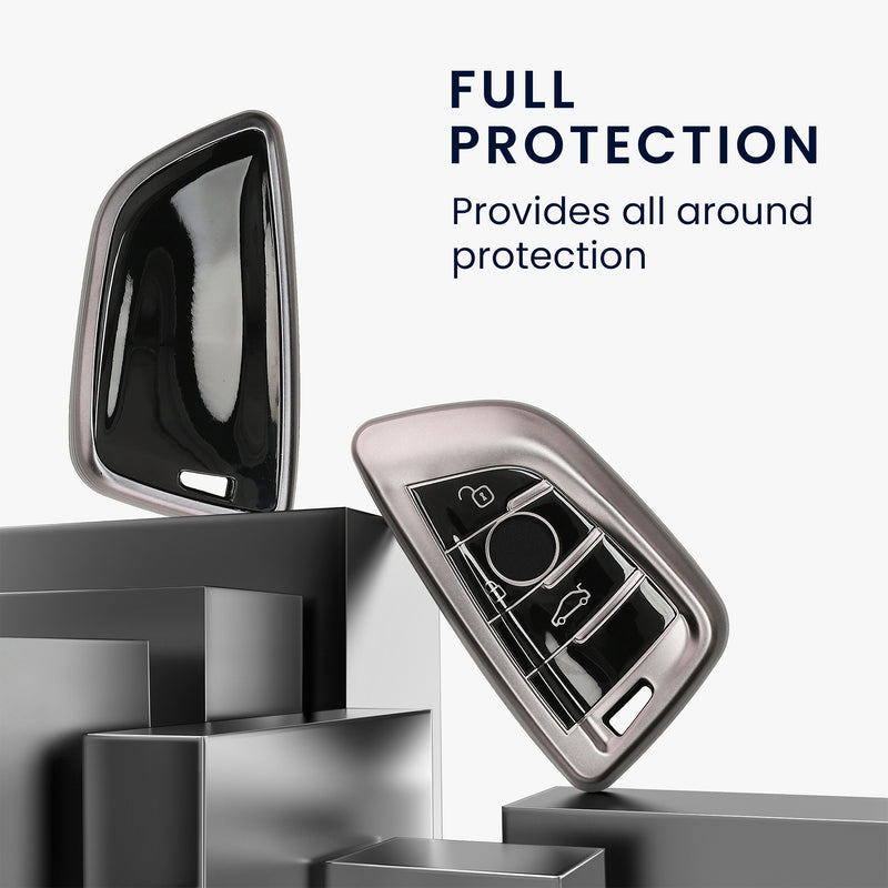 kwmobile Car Key Cover Compatible with BMW 3-Button Smart Key - Silicone Cover