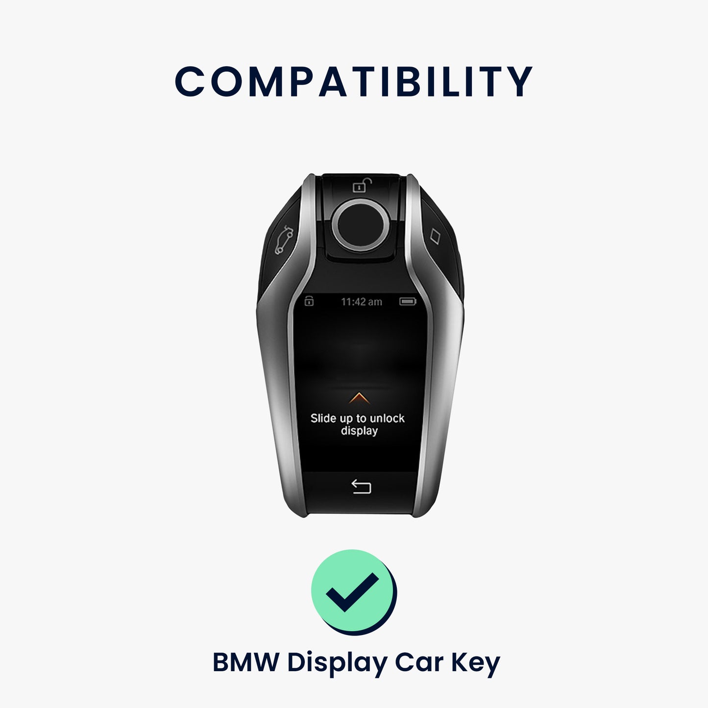 kwmobile Car Key Fob Cover Compatible with BMW Display Key - Silicone Case