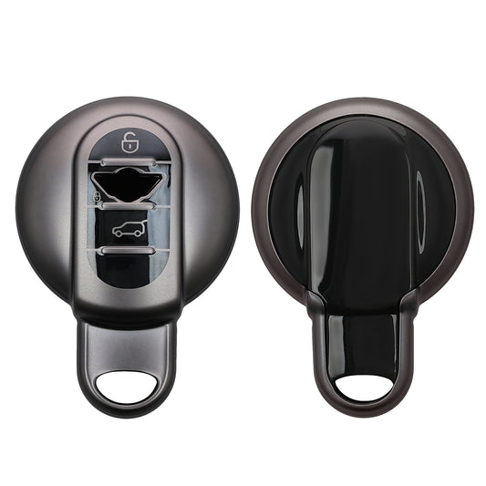 kwmobile Autoschlüssel Hülle kompatibel mit Mini 3-Tasten Smart Key Autoschlüssel - Schlüsselhülle Silikon Cover - Schwarz matt Schwarz Schwarz matt  [dsg01]