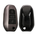 kwmobile Car Key Cover compatible with Peugeot Citroen 3-Button Smart Key (Keyless Go Only) Silicone Protective Case