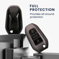 kwmobile Car Key Cover compatible with Peugeot Citroen 3-Button Smart Key (Keyless Go Only) Silicone Protective Case
