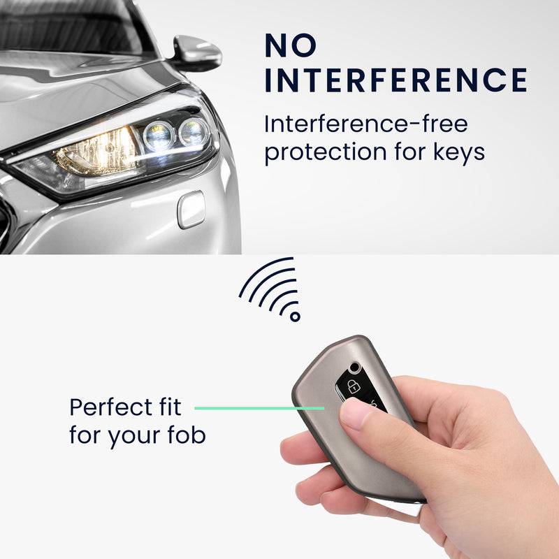 kwmobile Car Key Cover Compatible with VW Golf 8 3-Button Car Key - Silicone Cover