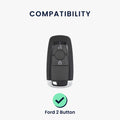 kwmobile Car Key Cover Compatible with Ford 2-Button Car Key Keyless Go - Silicone Protective Cover