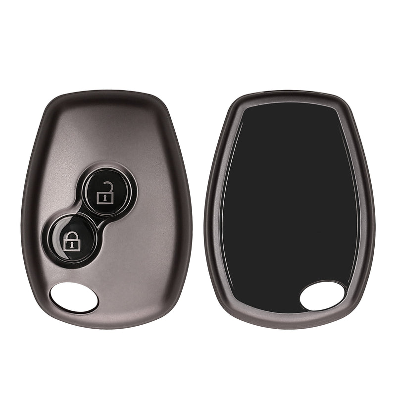 kwmobile Autoschlüssel Hülle kompatibel mit Renault Dacia 2-Tasten Autoschlüssel - Schlüsselhülle Silikon Cover - Schwarz matt Schwarz Schwarz matt  [dsg01]