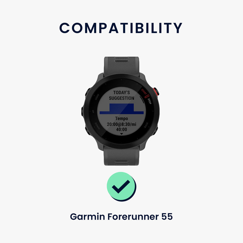 kwmobile Watch Strap for Garmin Forerunner 55 / Forerunner 165 / 245 / 645 / 570 42mm Strap - Replacement Strap for Fitness Tracker with Watch Clasp - Smartwatch Replacement Band