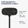 kwmobile USB Charger Cable compatible with Huami Amazfit Bip 3 / 3 Pro / Bip 5 / Amazfit Active EDGE / T-Rex / Zepp E Charging Cable - Smart Watch Replacement Cable - Fitness Tracker Charging Cable