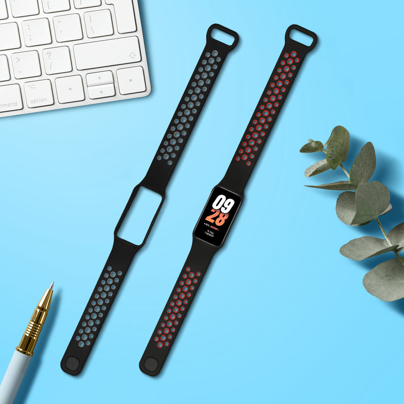 kwmobile Watch Strap for Xiaomi Smart Band 8 Active Wristband Fitness Tracker Band Set Replacement Strap Smartwatch