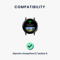 kwmobile Watch Strap for Garmin vivoactive 5 / active 5 Band Fitness Tracker Strap Set Replacement Band Smartwatch