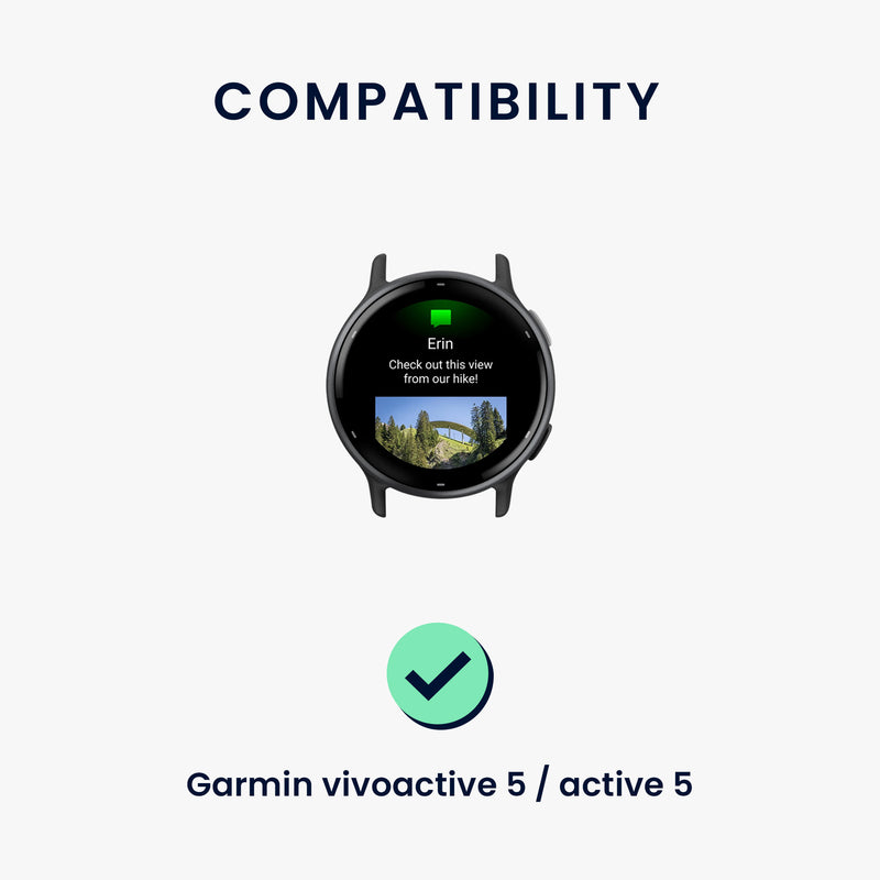 kwmobile Watch Strap for Garmin vivoactive 5 / active 5 Band Fitness Tracker Strap Set Replacement Band Smartwatch