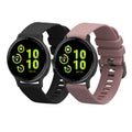 kwmobile 2x Uhrenarmband für Garmin vivoactive 5 / active 5 Armband - Fitnesstracker Band Set aus TPU Silikon - Ersatzarmband Smartwatch - Schwarz Lavendel Schwarz  [dsg02]