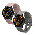 kwmobile 2x Uhrenarmband für Garmin Venu 3 Armband - Fitnesstracker Band Set aus TPU Silikon - Ersatzarmband Smartwatch - Grau Lavendel Grau  [dsg02]