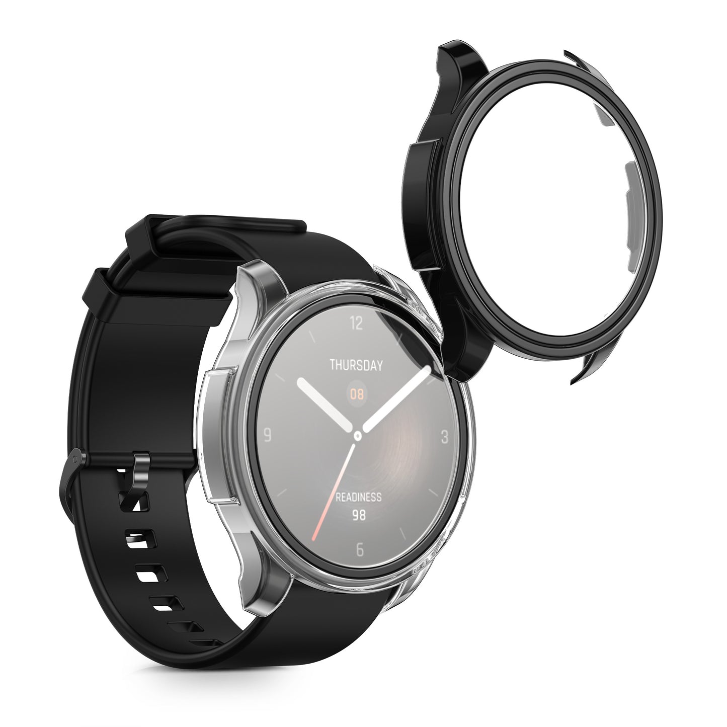 kwmobile Glass Case for Huami Amazfit Balance A2286 Protective Cover Fullbody Fitness Tracker Case Set