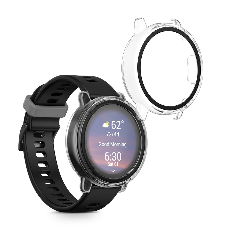 kwmobile Glass Case for Garmin vivoactive 5 / active 5 Protective Cover Full-Body Fitness Tracker Case Set