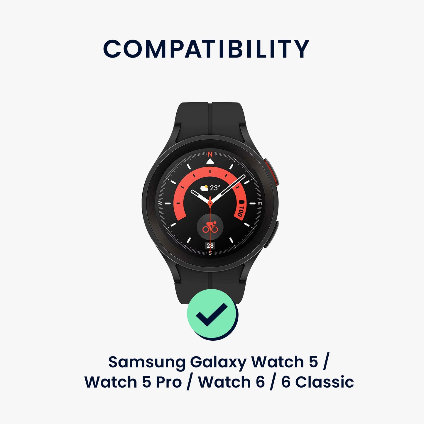 kwmobile Metal Adapter with 20mm Band Width Compatible with Samsung Galaxy Watch Watch Strap Smartwatch Band Connector Adapter Set