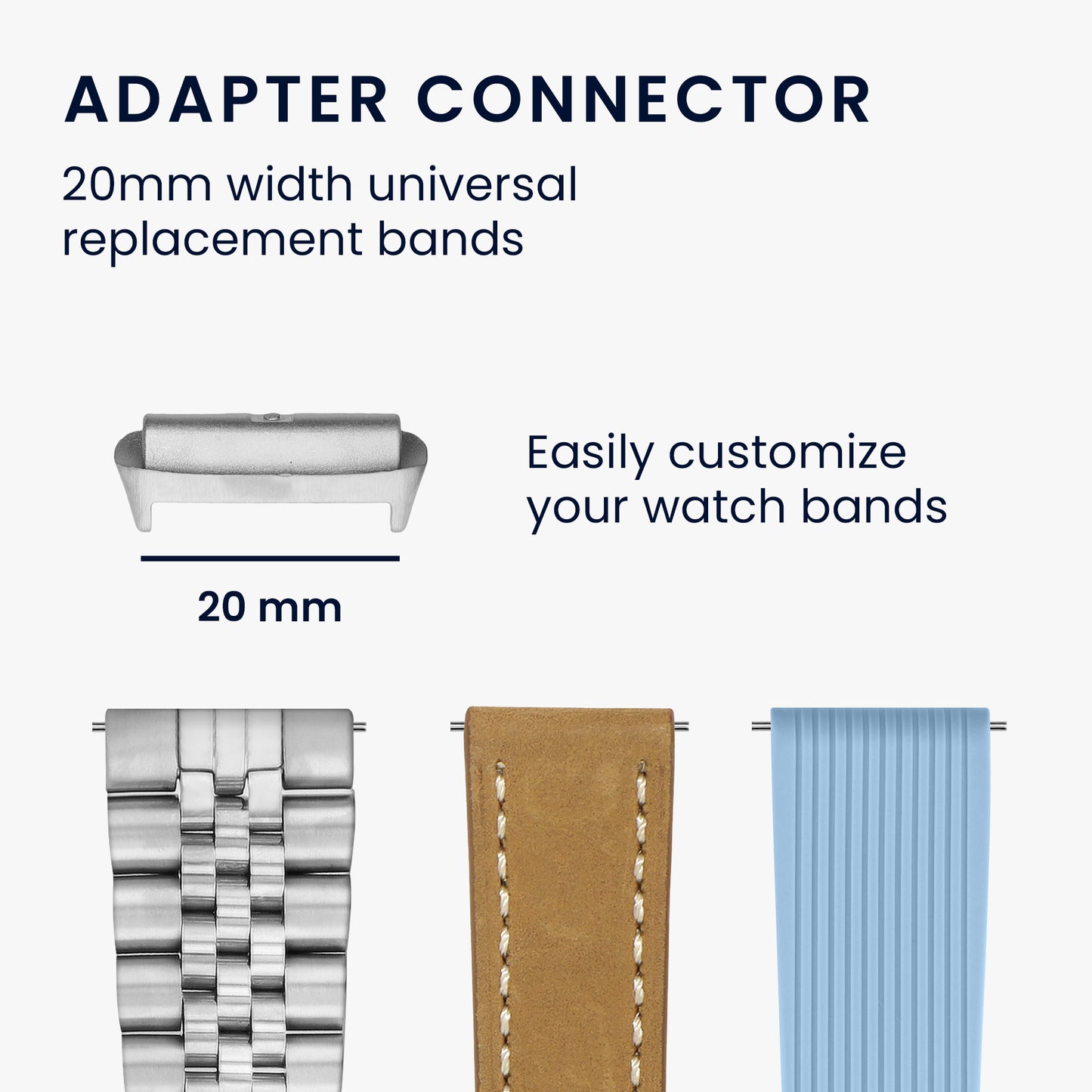 16mm Metal Adapter Set for Watch Straps