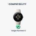 kwmobile Adapter with 20mm Band Width Compatible with Google Pixel Watch 3 / Watch 4 / Pixel 2 Watch Strap - Smartwatch Band Connector Adapter Set