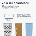 kwmobile Adapter with 20mm Band Width Compatible with Google Pixel Watch 3 / Watch 4 / Pixel 2 Watch Strap - Smartwatch Band Connector Adapter Set
