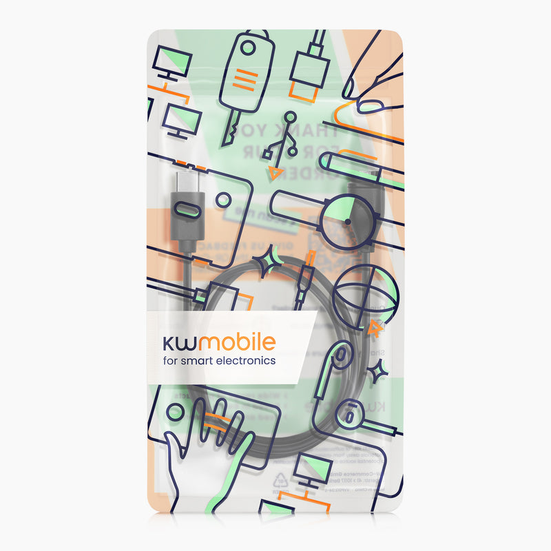 kwmobile USB C Charging Cable compatible with Garmin vivomove 3S / vivoactive 4 4S 5 / Venu 3 / Venu 3S - Cable Charger - Smartwatch Type C Replacement Cable - Fitness Tracker Charging Cable
