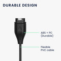 kwmobile USB C Charging Cable compatible with Garmin vivomove 3S / vivoactive 4 4S 5 / Venu 3 / Venu 3S - Cable Charger - Smartwatch Type C Replacement Cable - Fitness Tracker Charging Cable