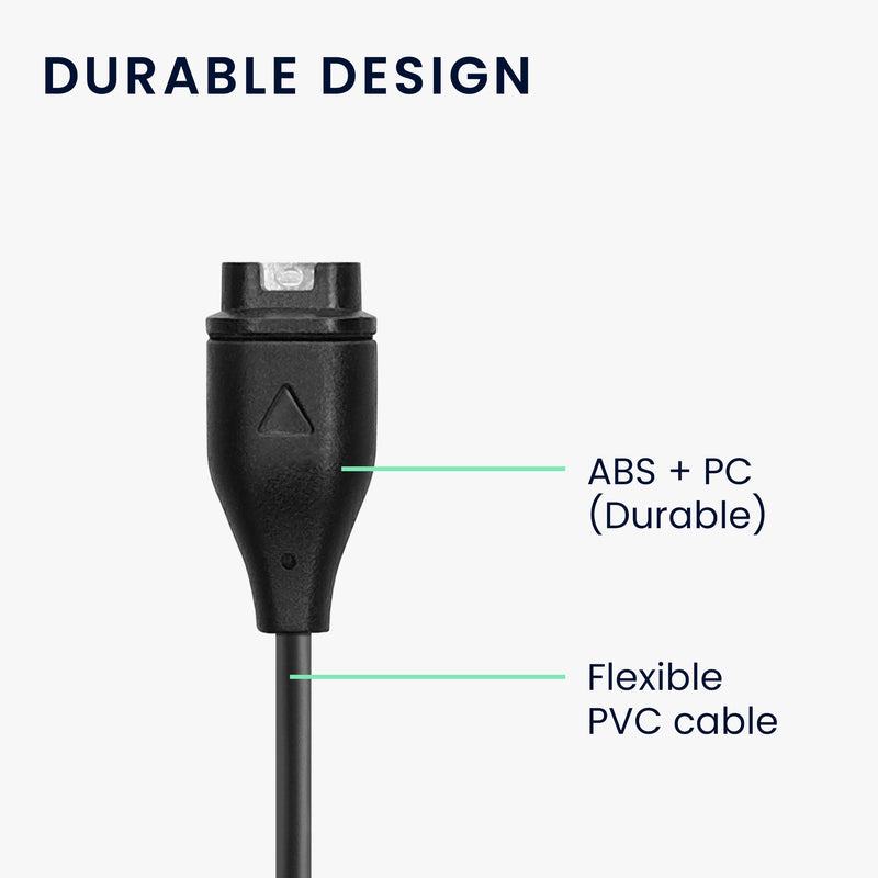 kwmobile USB C Charging Cable compatible with Garmin vivomove 3S / vivoactive 4 4S 5 / Venu 3 / Venu 3S - Cable Charger - Smartwatch Type C Replacement Cable - Fitness Tracker Charging Cable
