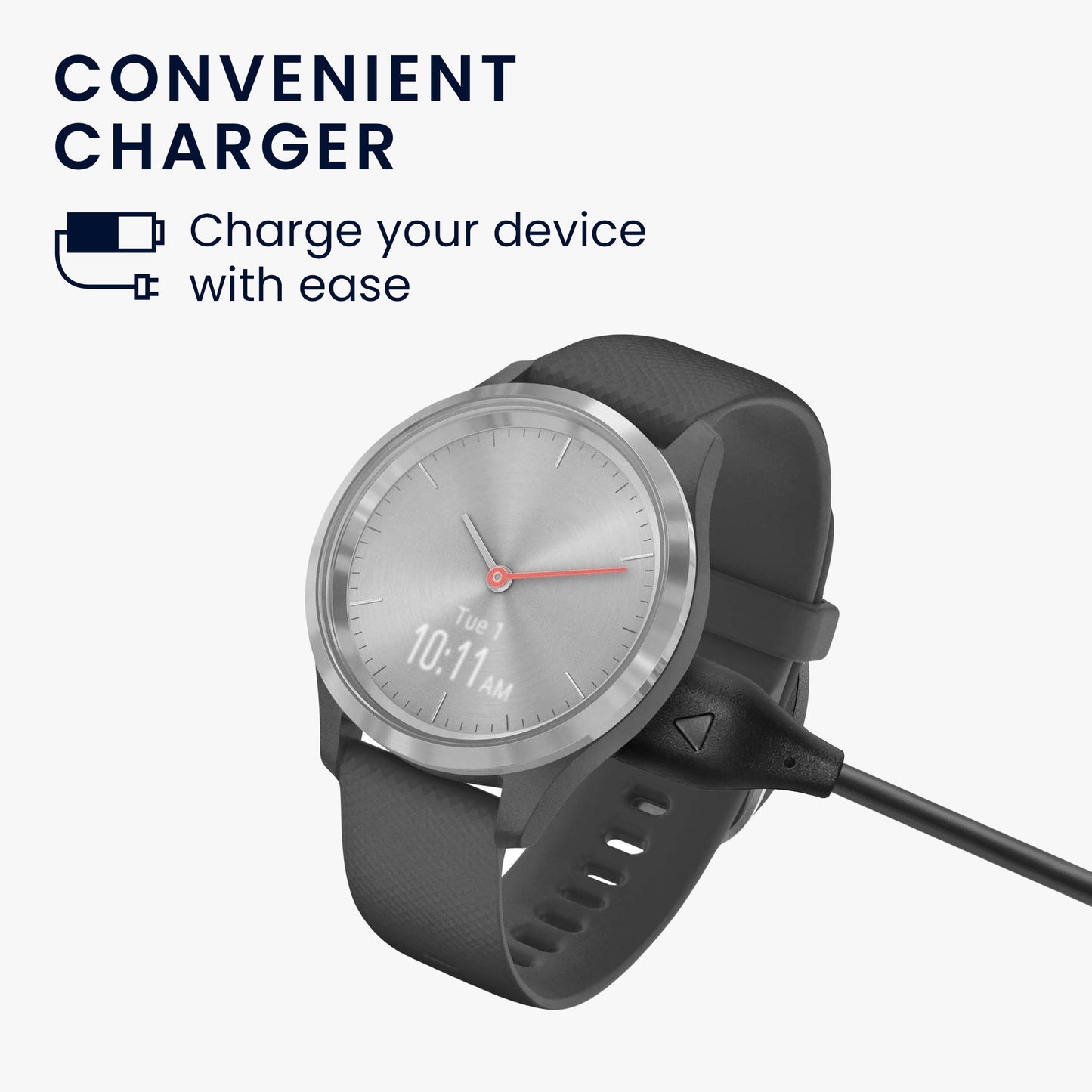 kwmobile USB C Charging Cable compatible with Garmin vivomove 3S / vivoactive 4 4S 5 / Venu 3 / Venu 3S - Cable Charger - Smartwatch Type C Replacement Cable - Fitness Tracker Charging Cable