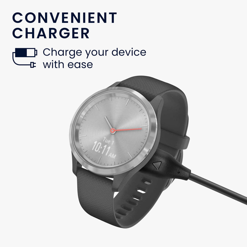kwmobile USB C Charging Cable compatible with Garmin vivomove 3S / vivoactive 4 4S 5 / Venu 3 / Venu 3S - Cable Charger - Smartwatch Type C Replacement Cable - Fitness Tracker Charging Cable