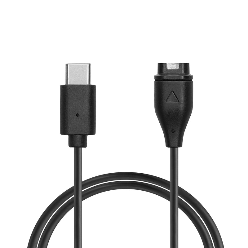 kwmobile USB C Ladekabel kompatibel mit Garmin Swim 2 / Tactix7 / Enduro / Epix 2 / Epix Pro - Kabel Charger - Smart Watch Typ C Ersatzkabel - Fitnesstracker Aufladekabel Schwarz  