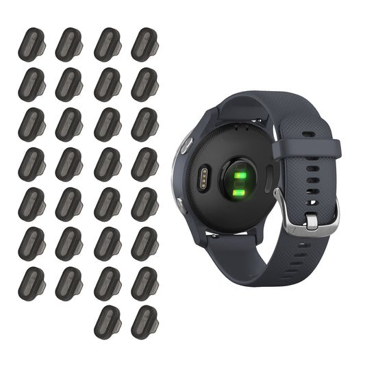 kwmobile 30x Staubschutz kompatibel mit Garmin Venu / Forerunner / Vivomove / Fenix - Staub Stecker Ladebuchse - Abdeckung in Schwarz Schwarz  
