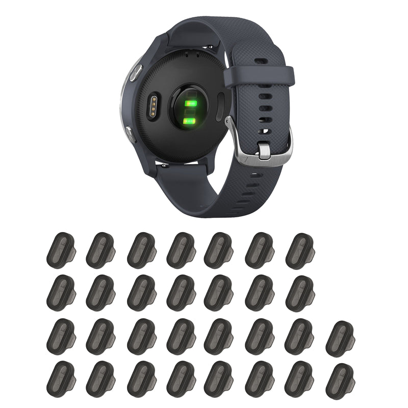 kwmobile 30x Dust Plug Compatible with Garmin Venu / Forerunner / Vivomove / Fenix - Charging Port Dust Cover - Plug