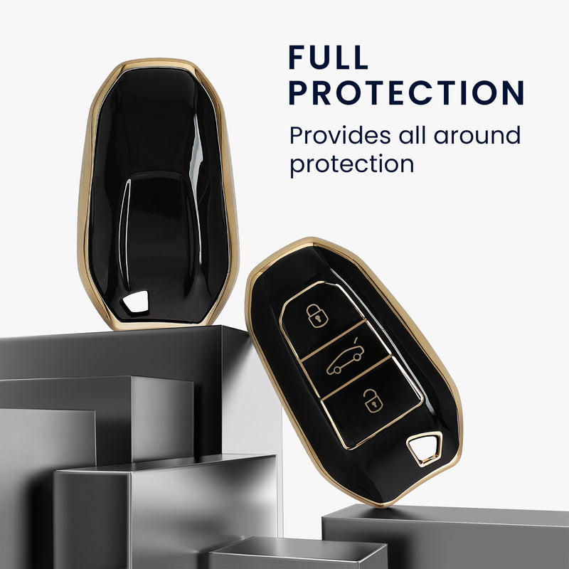 kwmobile Car Key Cover compatible with Opel 3-Button Smart Key Keyless Go - Key Cover Case
