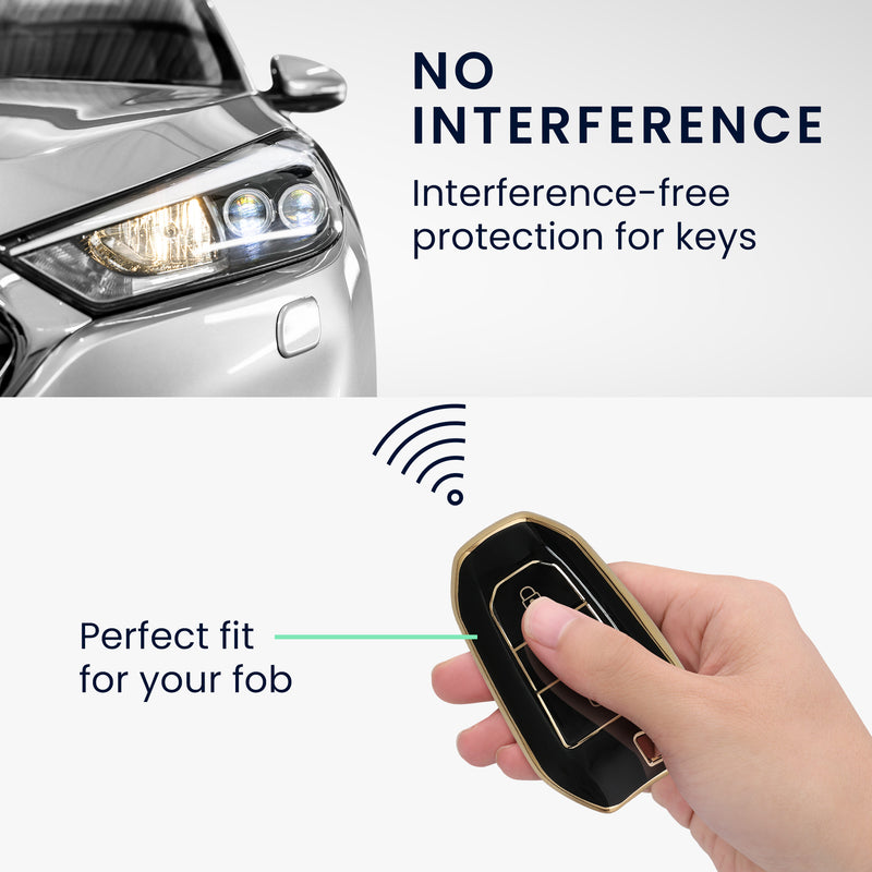 kwmobile Car Key Cover compatible with Opel 3-Button Smart Key Keyless Go - Key Cover Case