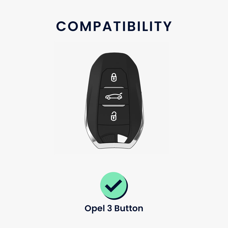 kwmobile Car Key Cover compatible with Opel 3-Button Smart Key Keyless Go - Key Cover Case