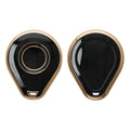 kwmobile Motorradschlüssel Hülle kompatibel mit Harley Davidson Motorradschlüssel - Motorrad Schlüsselhülle Silikon Cover - Fahrzeugschlüssel Case in Schwarz Gold Schwarz  [dsg01]