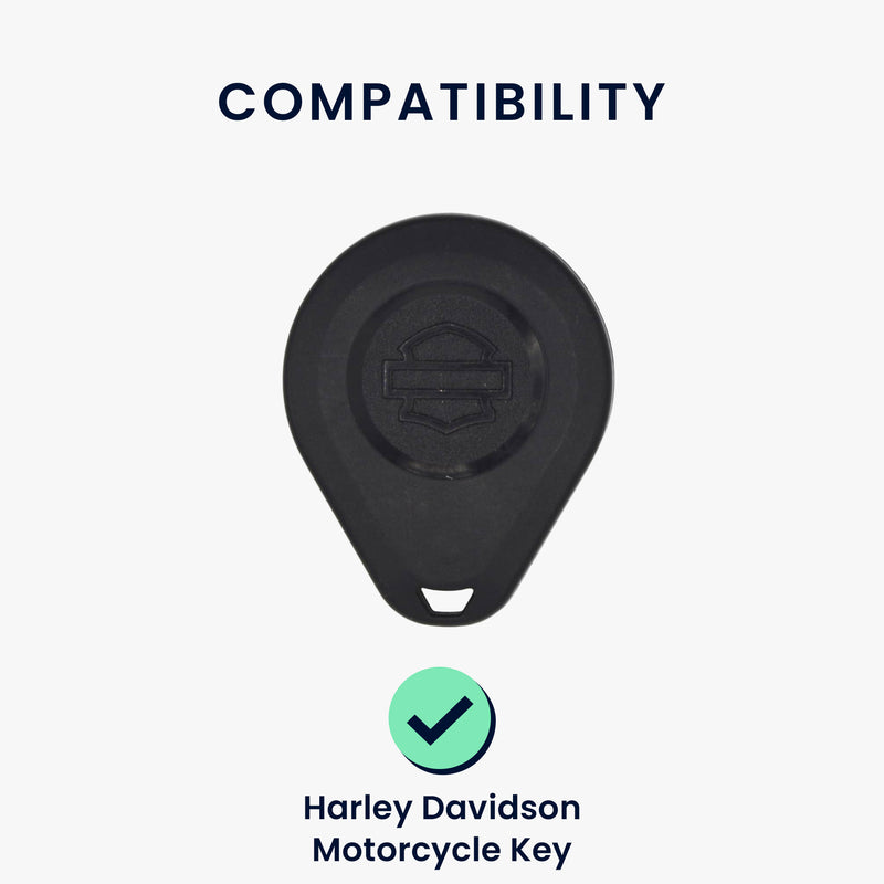 kwmobile Motorcycle Key Case Compatible with Harley Davidson Motorcycle Key - Motorbike Key Silicone Cover - Vehicle Key Case