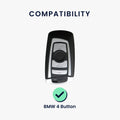 kwmobile Car Key Cover Compatible with BMW 4-Button SmartKey Car Key