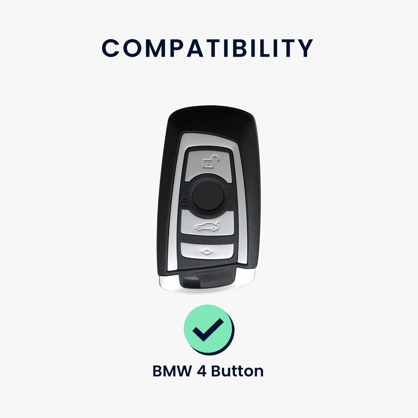 kwmobile Car Key Cover Compatible with BMW 4-Button SmartKey Car Key
