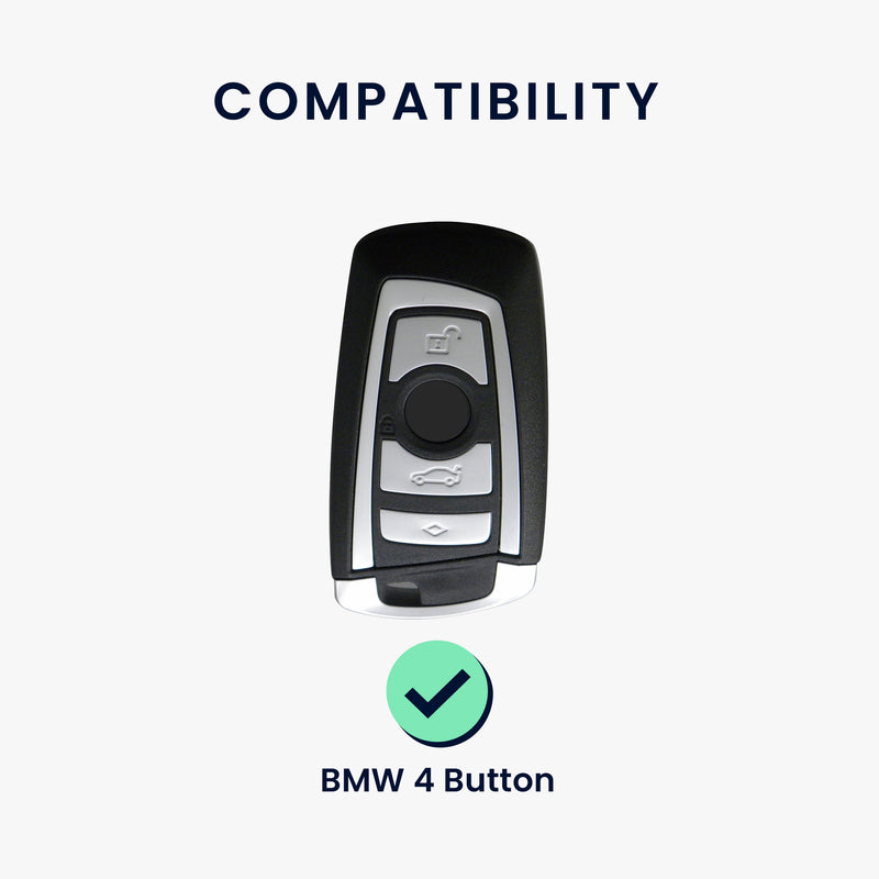 kwmobile Car Key Cover Compatible with BMW 4-Button SmartKey Car Key