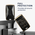 kwmobile Car Key Case compatible with Jaguar Range Rover E-Pace I-Pace 5-Button Car Key