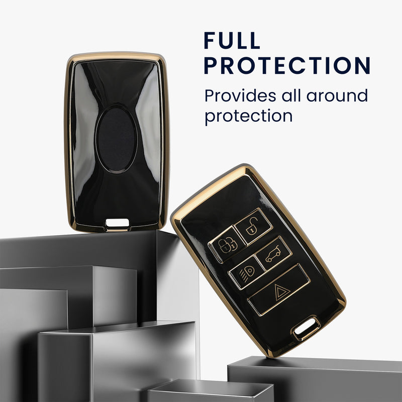 kwmobile Car Key Case compatible with Jaguar Range Rover E-Pace I-Pace 5-Button Car Key