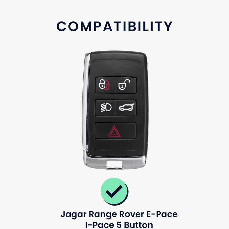 kwmobile Car Key Case compatible with Jaguar Range Rover E-Pace I-Pace 5-Button Car Key