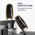 kwmobile Car Key Cover Compatible with Audi A6 A7 A8 Q7 Q8 E-Tron 3-Button Car Key Keyless