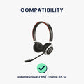 kwmobile Ear Pads for Jabra Evolve 2 65 / Evolve 65 SE Ear Cushions Replacement Headphone Spare Parts Over Ear Headphones